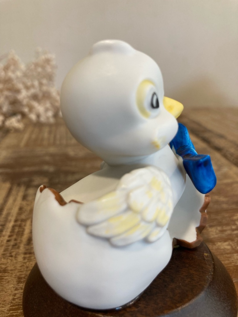 Vintage Ceramic Duckling Figure on Wood Base Lego Taiwan - Picture 10 of 12